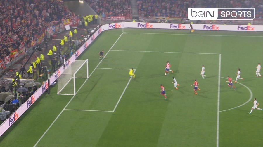 Griezmann came up with a world class finish. Screenshot/BeINSports