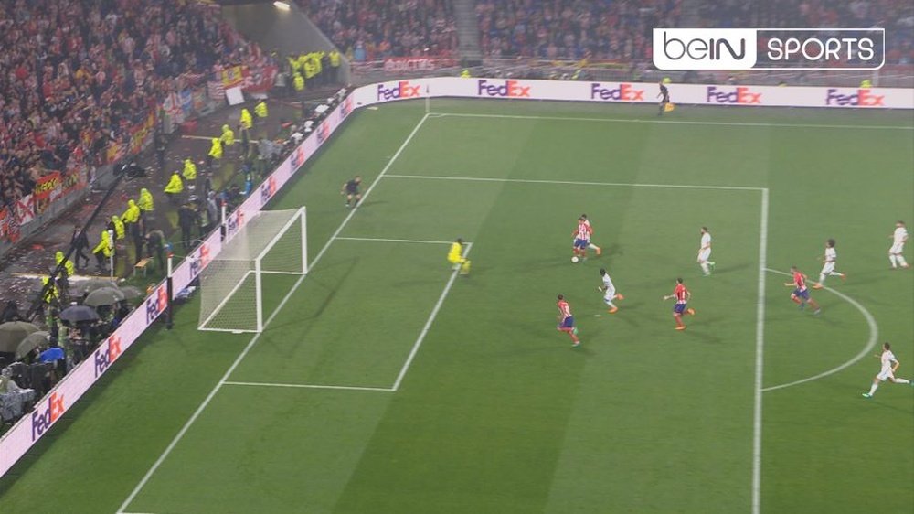 Griezmann came up with a world class finish. Screenshot/BeINSports