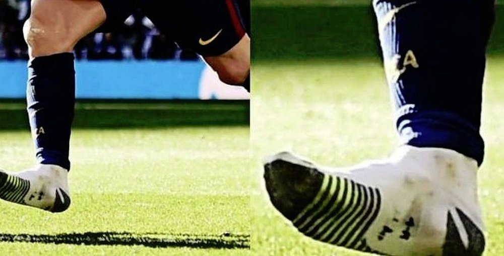 Messi dio una asistencia descalzo. Captura