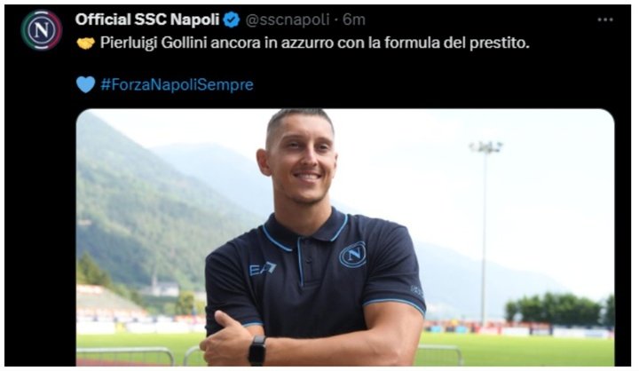 UFFICIALE - Gollini torna a Napoli in prestito