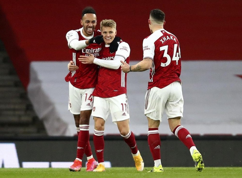 Arteta : Odegaard est heureux à Arsenal. afp