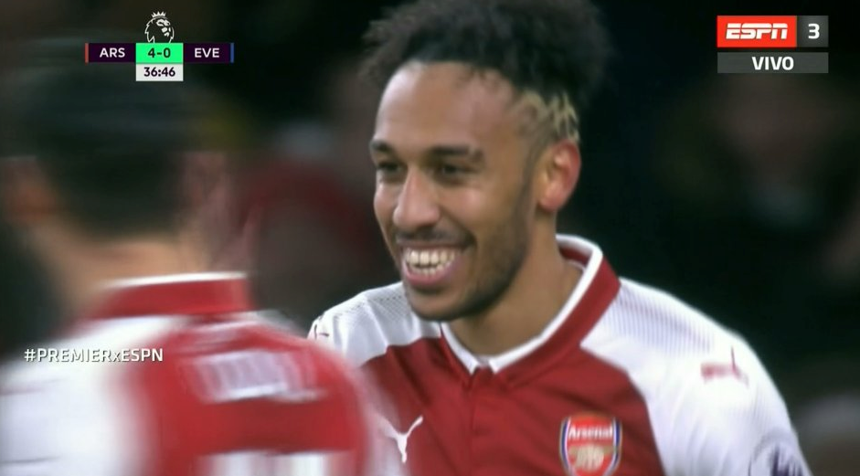 Aubameyang opened his Arsenal account on debut