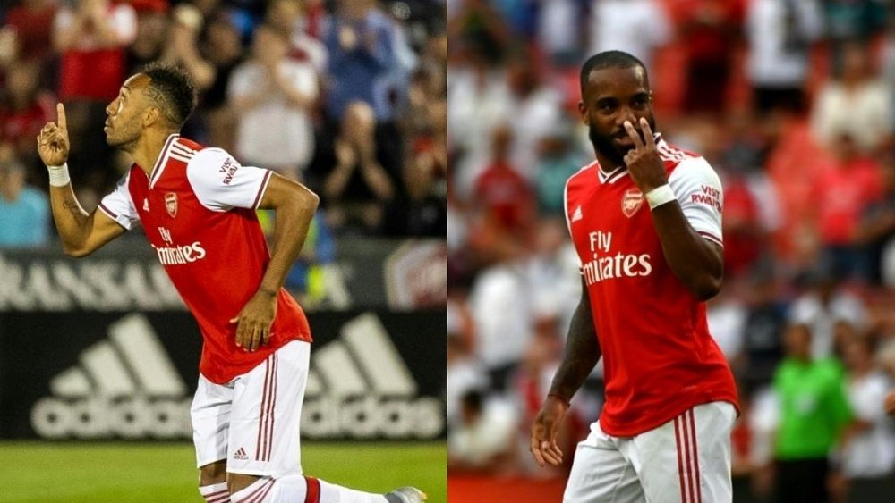 Arsenal négocie la prolongation de Lacazette et d'Aubameyang. AFP