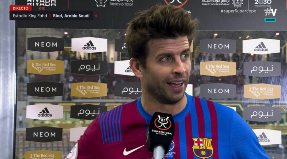 Gerard Pique in 2022 Supercopa de Espana