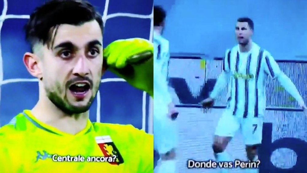 Cristiano y Perin se picaron. Capturas/MovistarLigadeCampeones