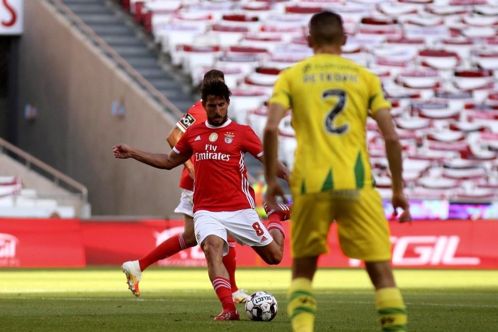 Benfica acumulou finalizações, mas não saiu do 0 a 0. EFE