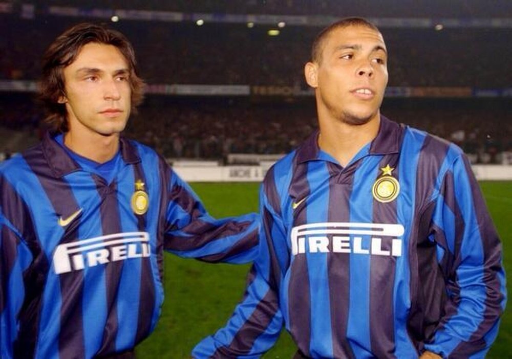 Ronaldo and Andrea Pirlo played together at Inter. AFP
