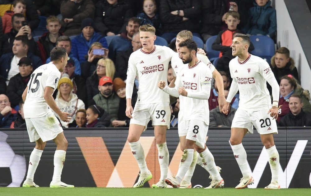 El Manchester United venció por 0-1 al Burnley. AFP