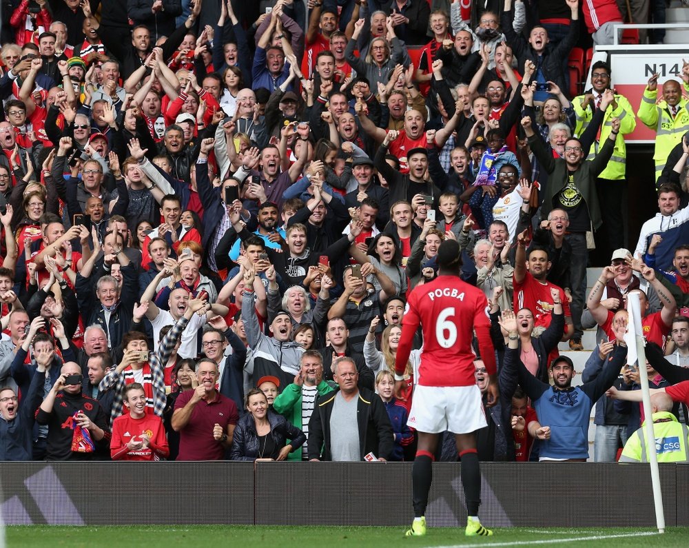 Pogba celebrating a goal. ManUtd
