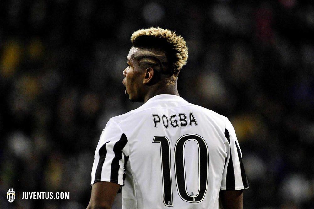 Pogba is action for Juventus. Juventus