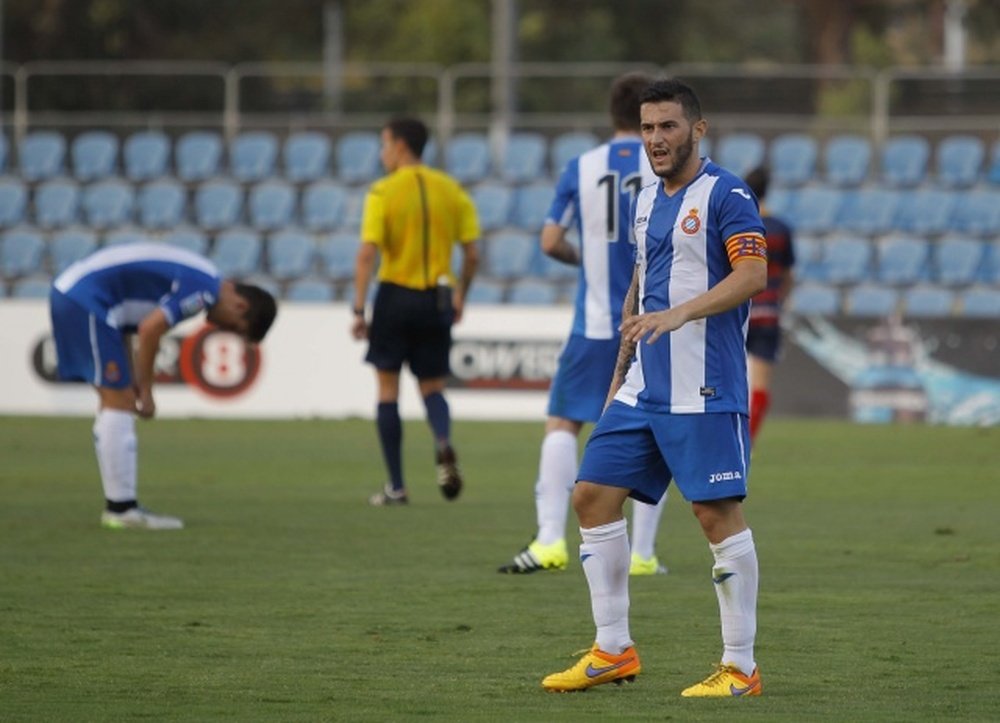 Pol Llonch, defendiendo los colores del Espanyol B. RCDEspanyol