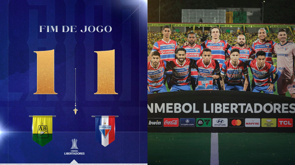 O Atlético Bucaramanga garantiu um ponto em casa, nesta quarta-feira, com um gol de pênalti aos 89 minutos, do argentino Luciano Pons, empatando em 1 a 1 com o Fortaleza, pela terceira rodada do Grupo E da Copa Libertadores.