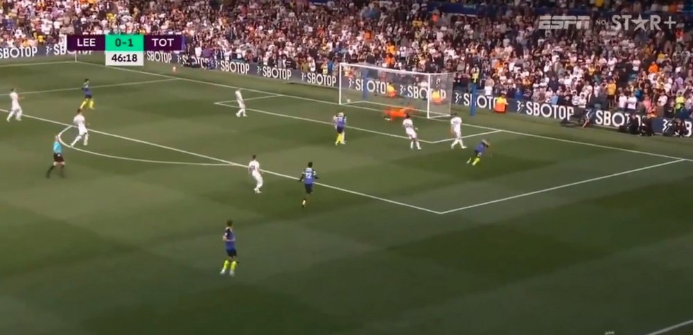 Porro extends Spurs lead. Screenshot/ESPN
