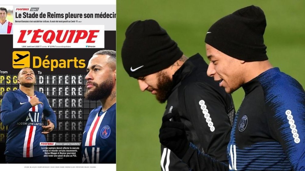 París sonríe por Neymar y Mbappé. LEquipe/AFP