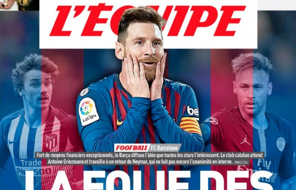 L'Équipe évoque la folie des grandeurs du Barça. LEquipe
