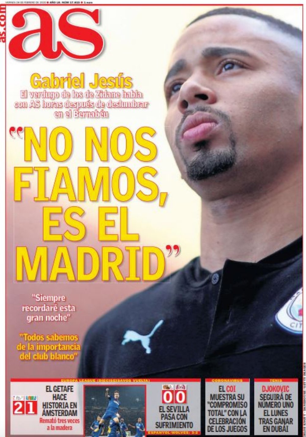 Les Unes des journaux sportifs en Espagne. AS