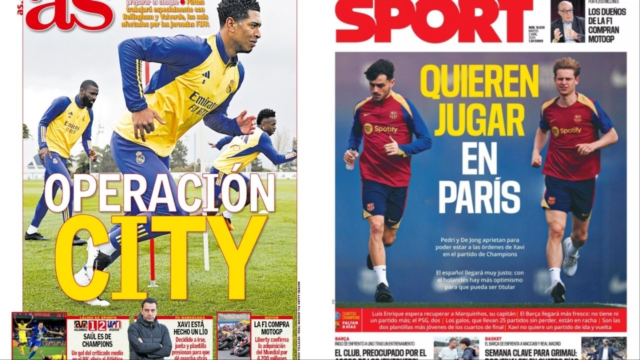 Portadas de la prensa deportiva del 02-04-24