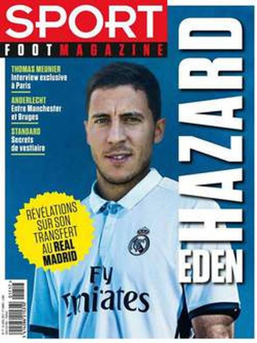 Portada de la revista belga sobre Hazard y el Madrid. Twitter