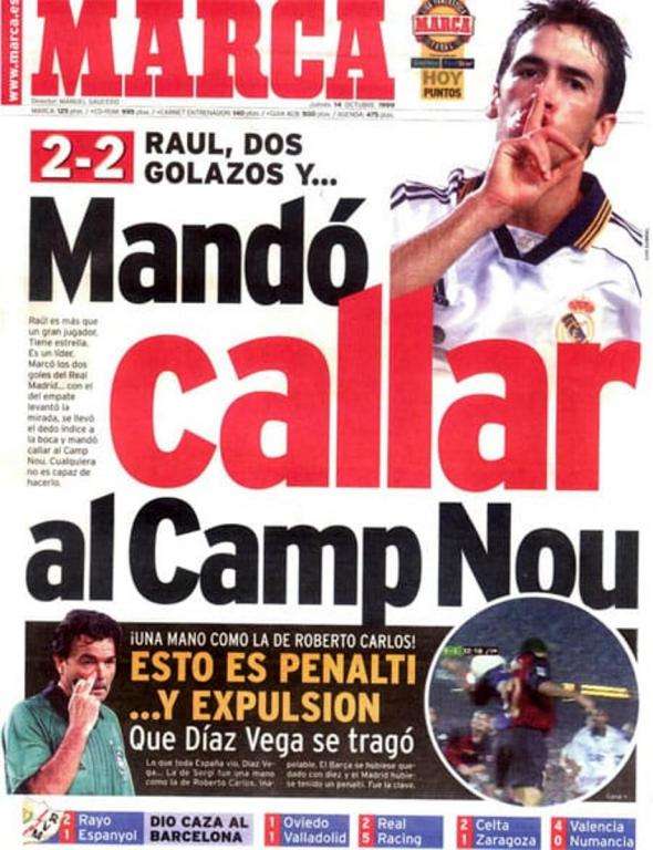 Cuando Raúl mandó callar al Camp Nou: dos décadas de una noche histórica