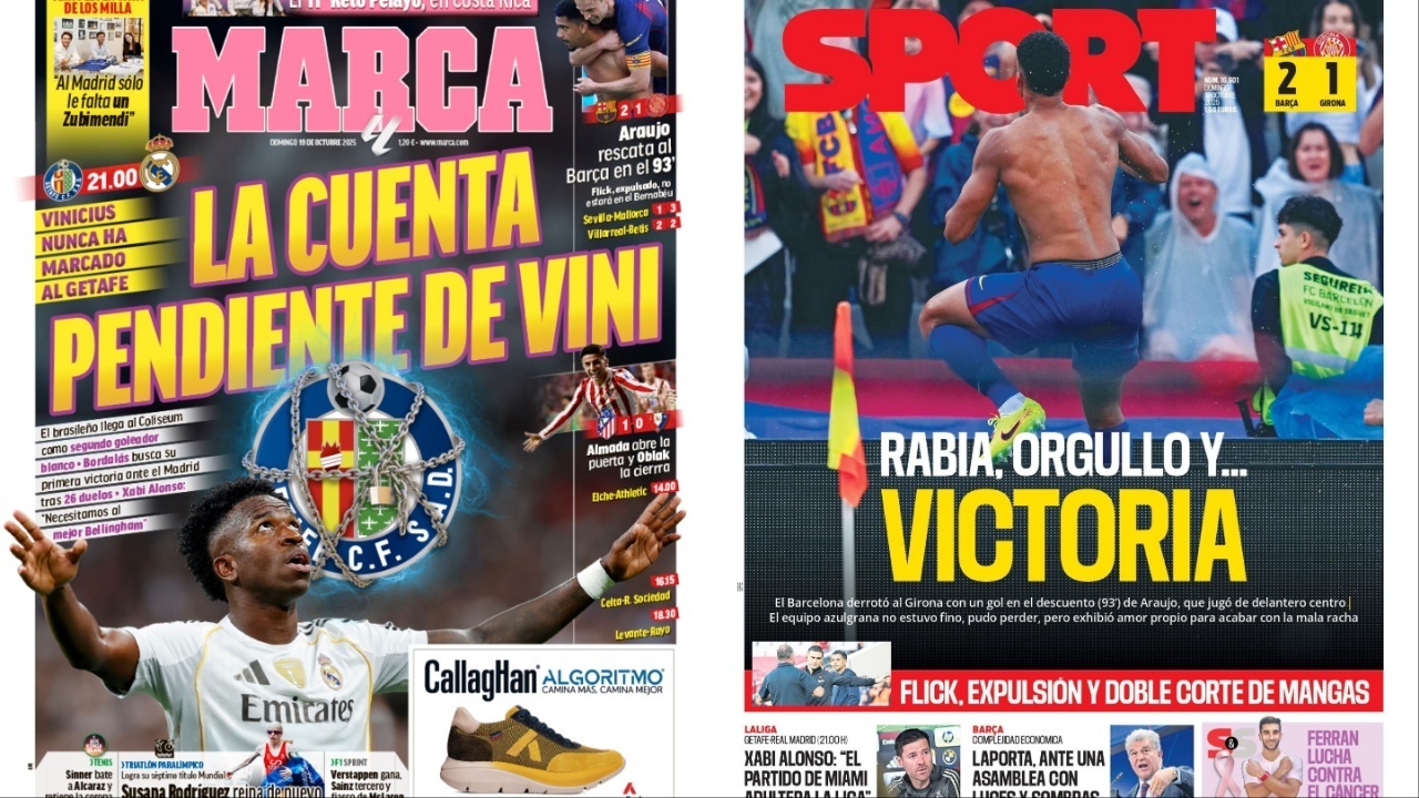 Portadas de la prensa deportiva del 19-10-25