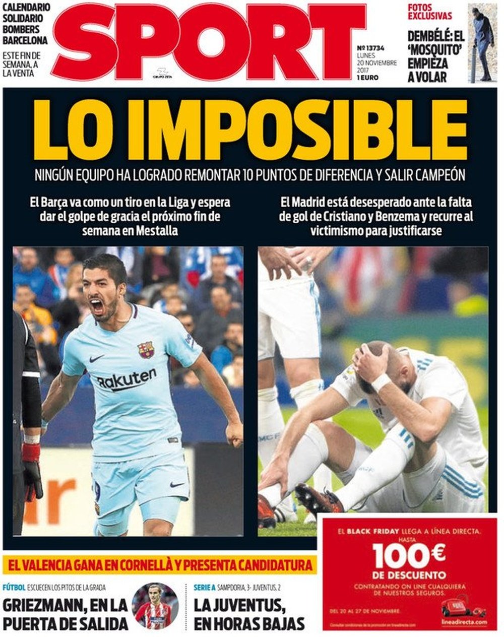 En Barcelona ven imposible que el Madrid remonte los 10 puntos. Sport