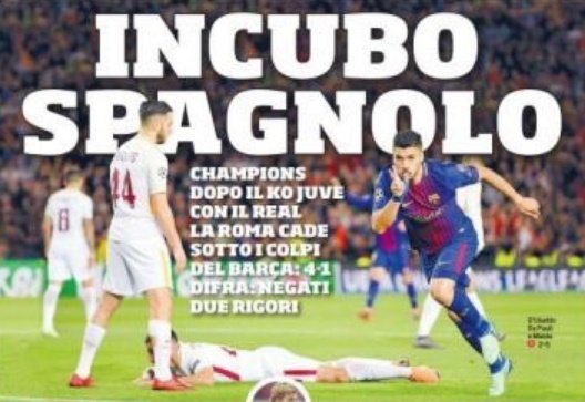 Coup dur pour l'Italie en LDC. Capture/CorrieredelloSport