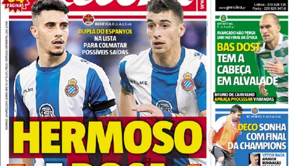 O Benfica está interessado em dois jovens do Espanyol. Record