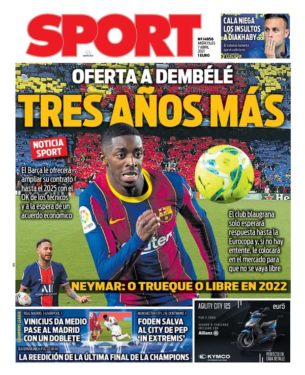 Capa da revista Sport Dembélé