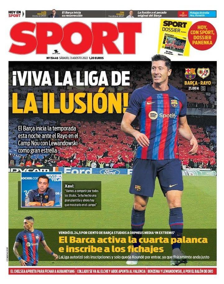 As capas da imprensa esportiva. Sport
