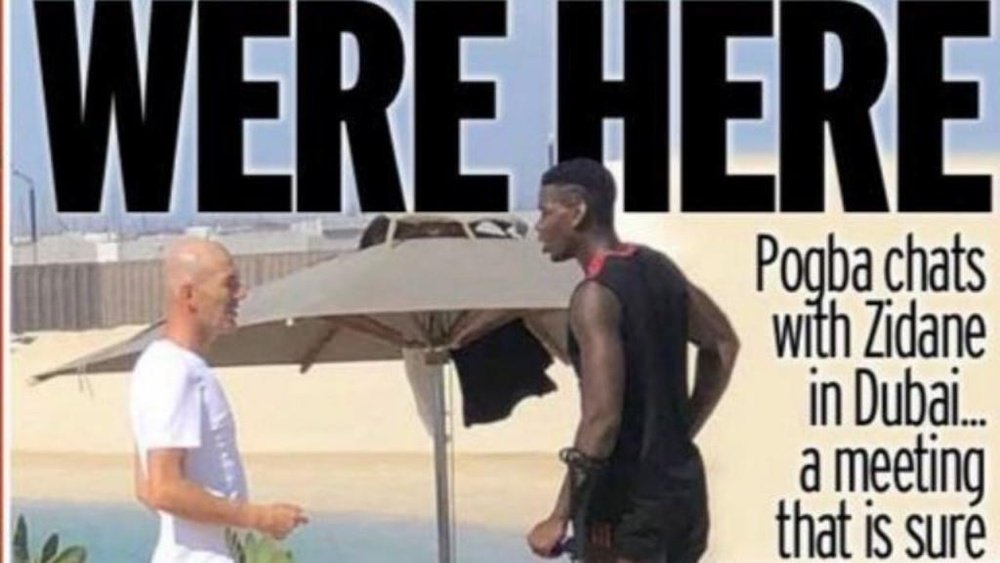 Flagram Zidane e Pogba juntos em Dubai. Captura/Mirror