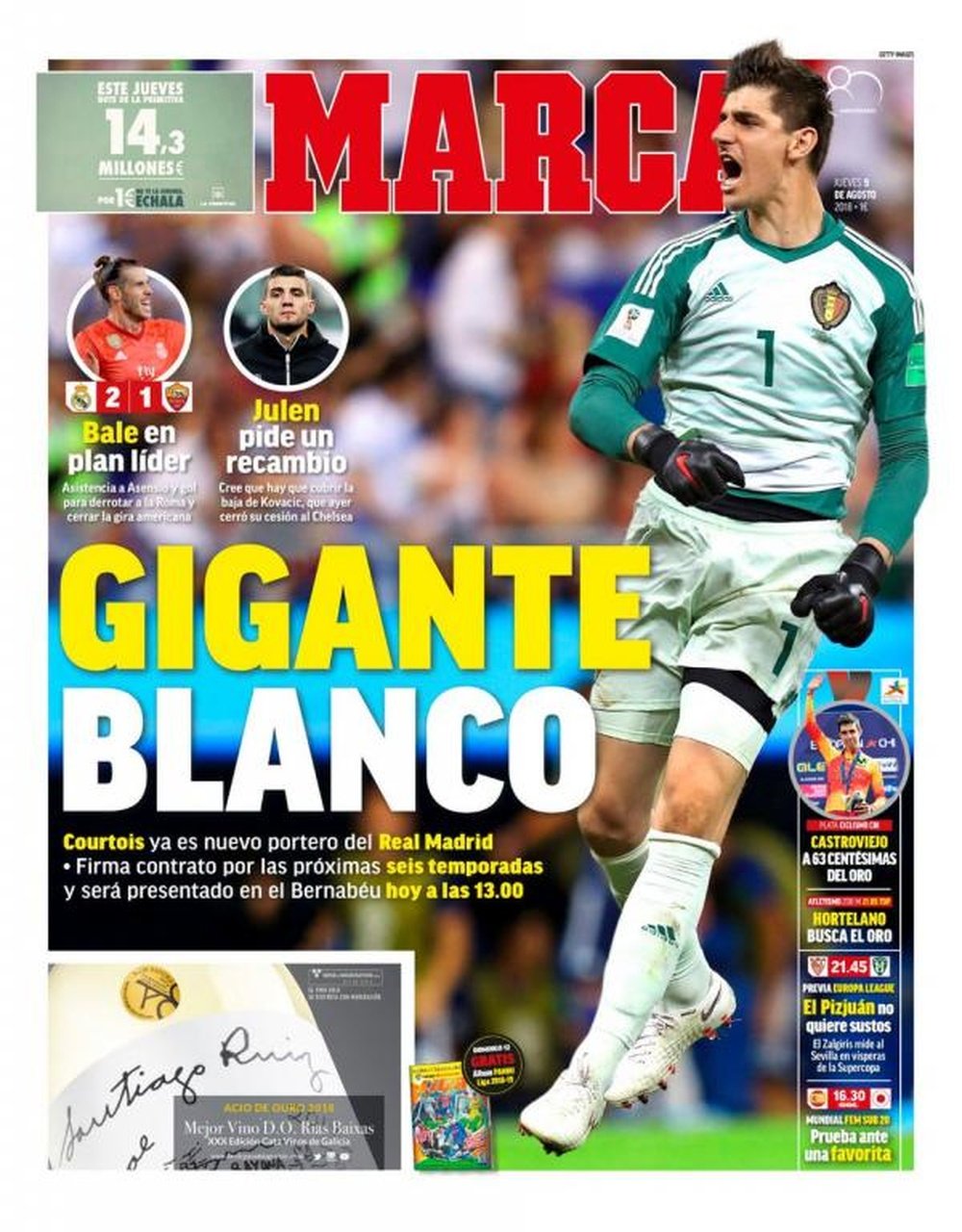 Unes de la presse sportive espagnole. Marca