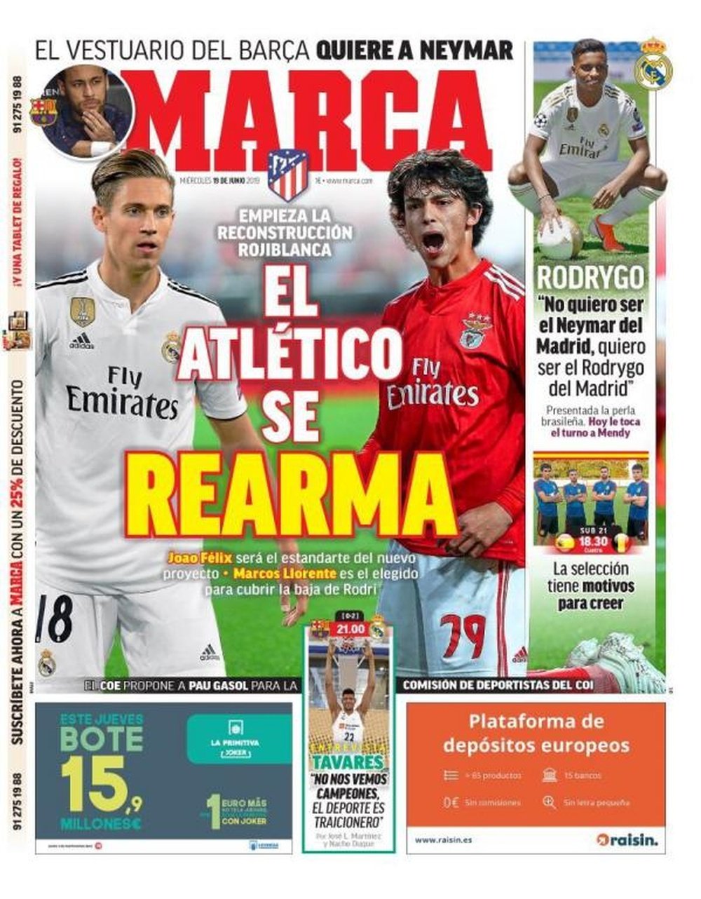 Estas son las portadas de la prensa deportiva de hoy. Marca
