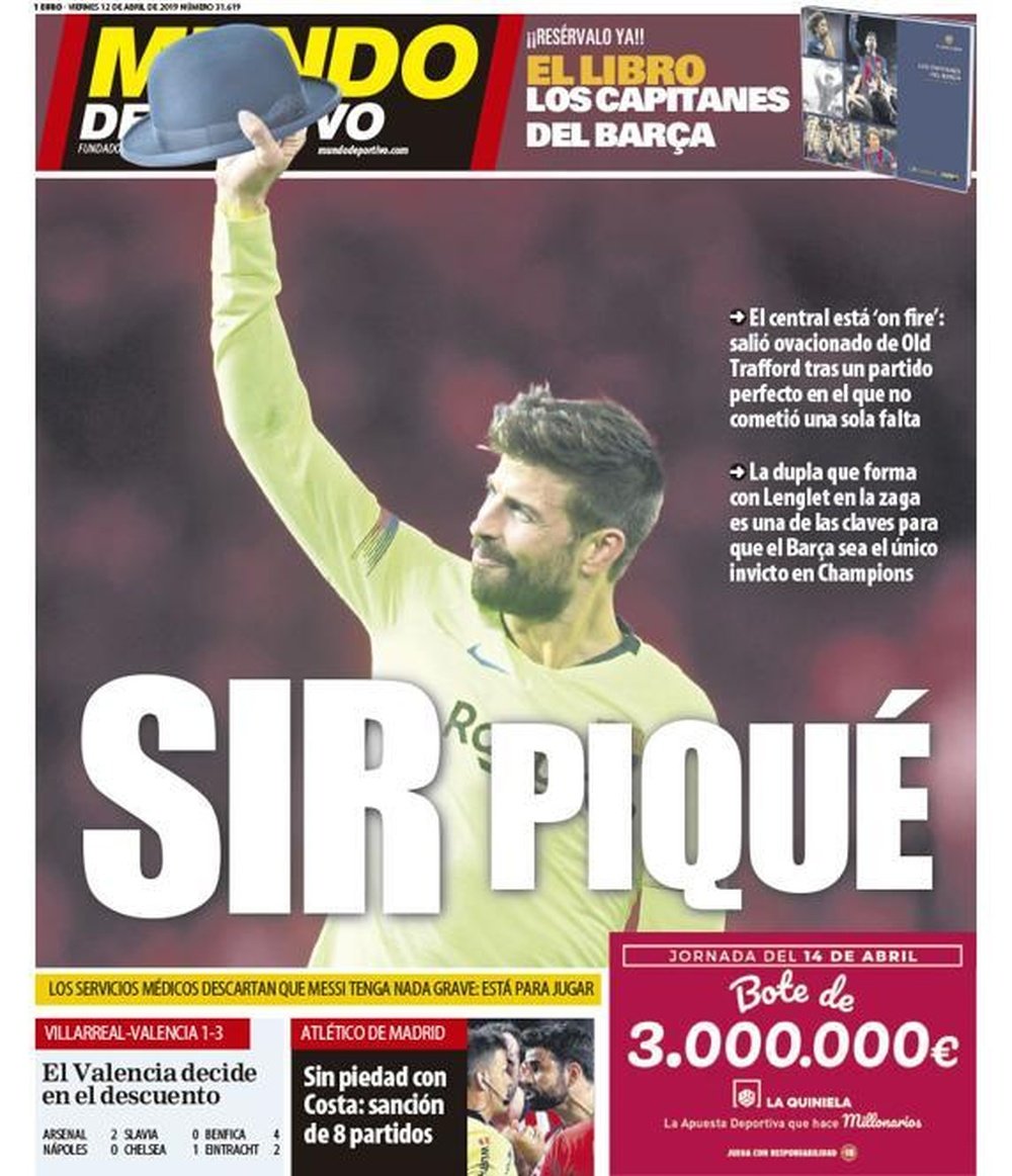 Une de Mundo Deportivo du 12/04/2019. MD