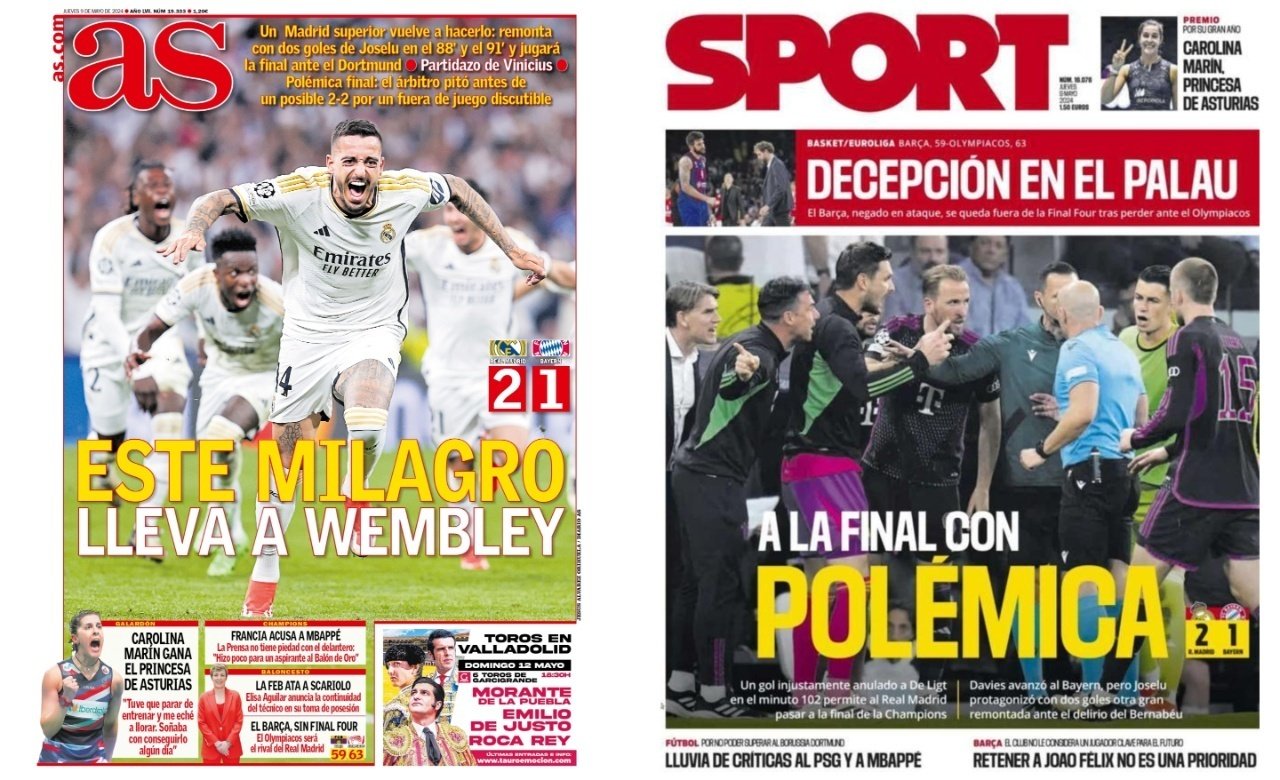 Las portadas de la prensa deportiva. AS-Sport