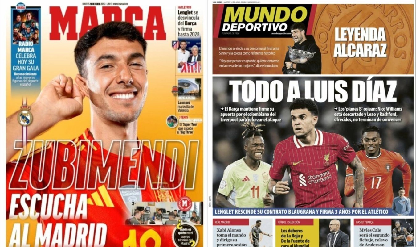Portadas de la prensa deportiva del 10-06-25