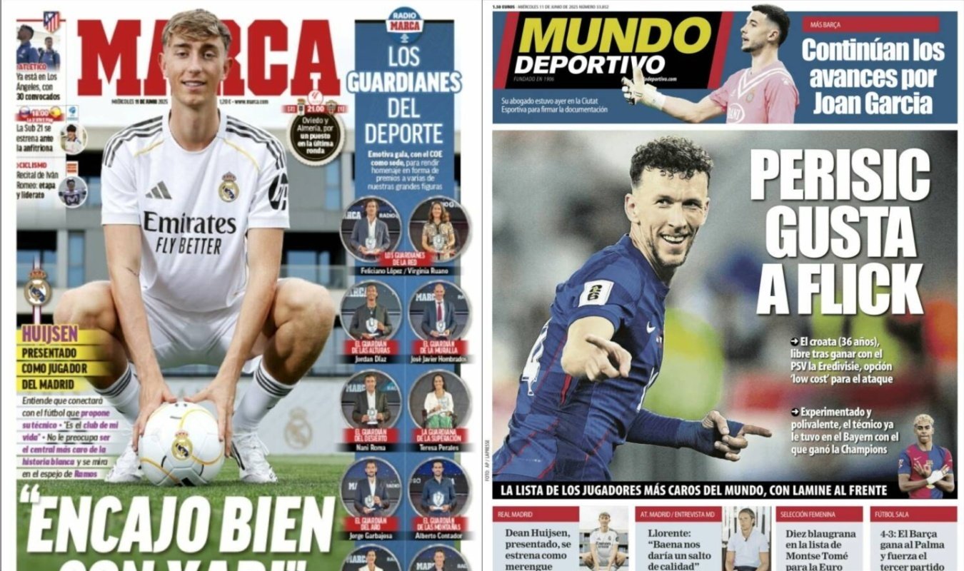 Portadas de 'Marca' y 'Mundo Deportivo' del 11-06-2025. Marca/MundoDeportivo