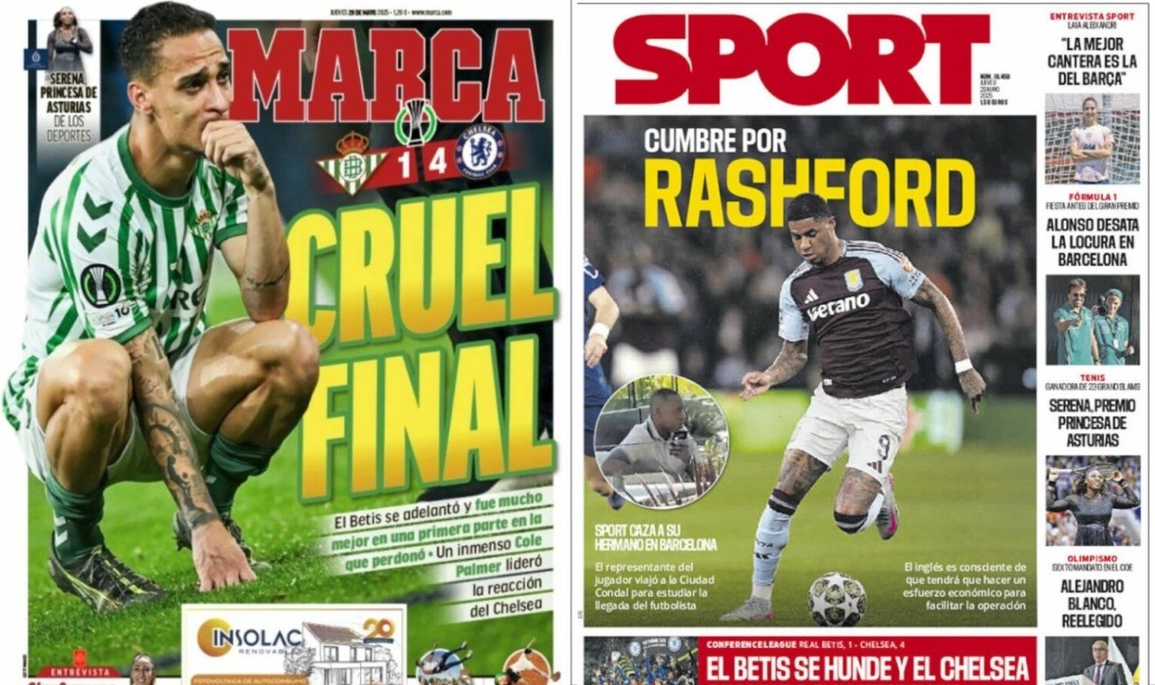 Portadas de 'Marca' y 'Sport' del 29-05-2025. Marca/Sport