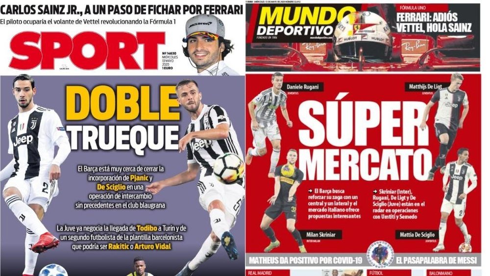 Les Unes des journaux sportifs en Espagne du 13 mai 2020. Sport/MundoDeportivo