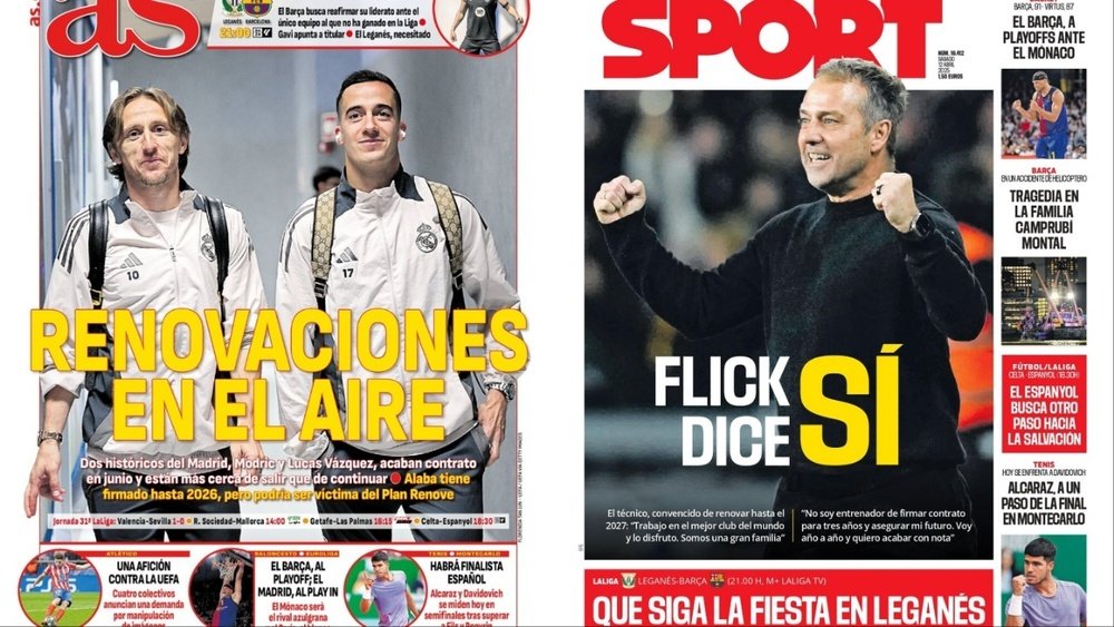 Portadas de la prensa deportiva del 12-04-25. AS/Sport