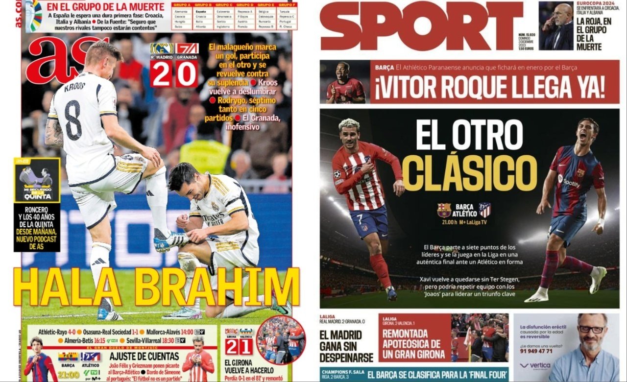 Las portadas de la prensa deportiva de esta mañana. AS-Sport