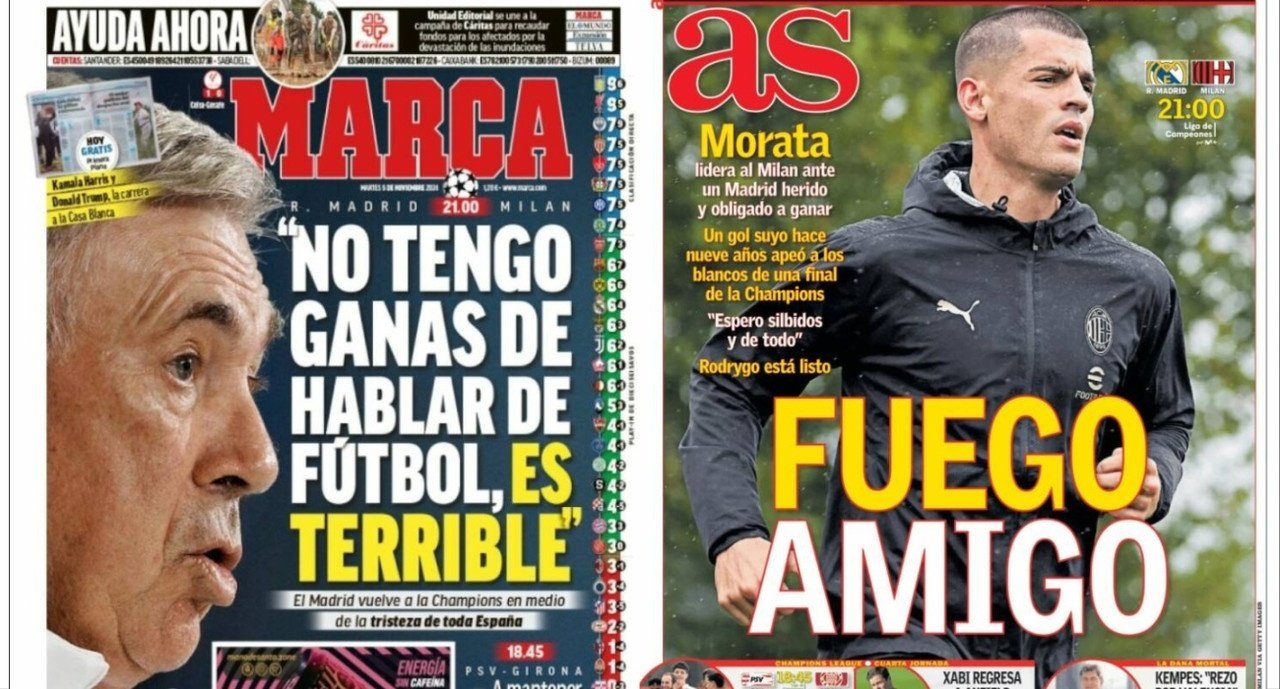 Portadas de la prensa deportiva del 05-11-24