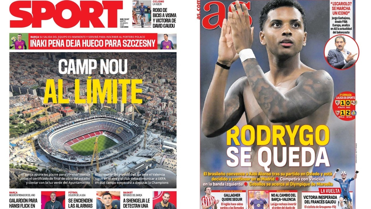 Portadas de la prensa deportiva del 26-08-25
