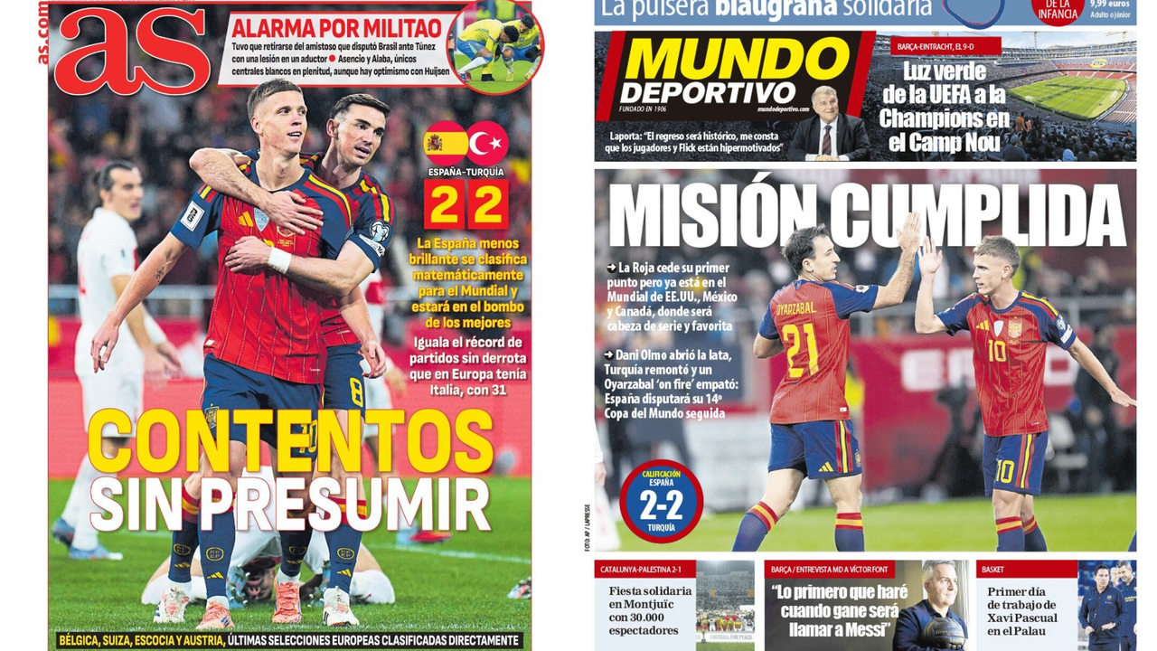 Portadas de la prensa deportiva del 19-11-25
