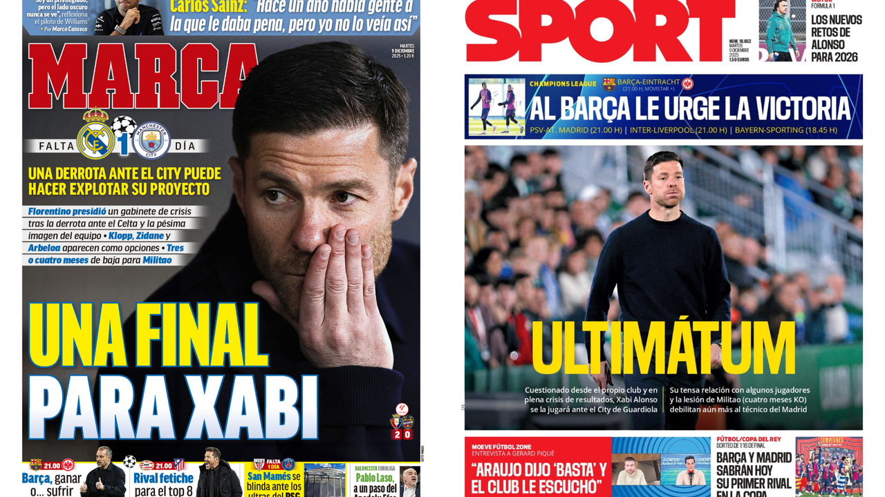 Portadas de la prensa deportiva del 09-12-25