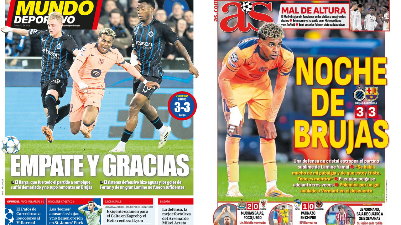 Portadas de la prensa deportiva del 06-11-25
