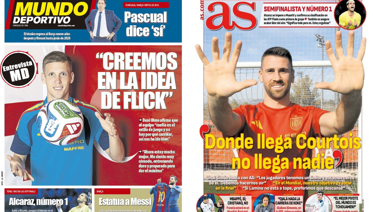 Portadas de la prensa deportiva del 14-11-25