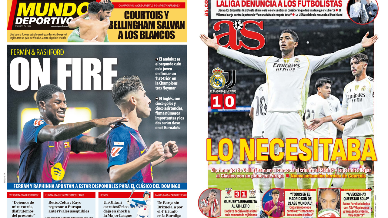 Portadas de la prensa deportiva del 23-10-25