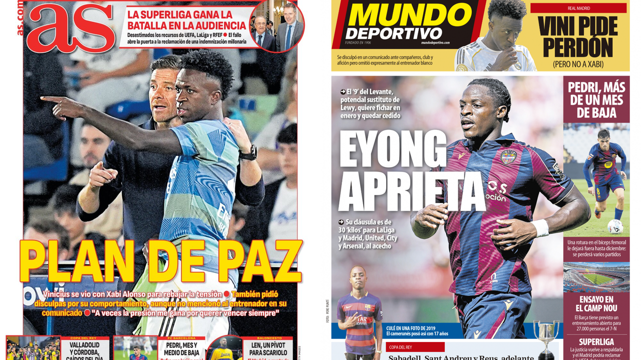 Portadas de la prensa deportiva del 30-10-25
