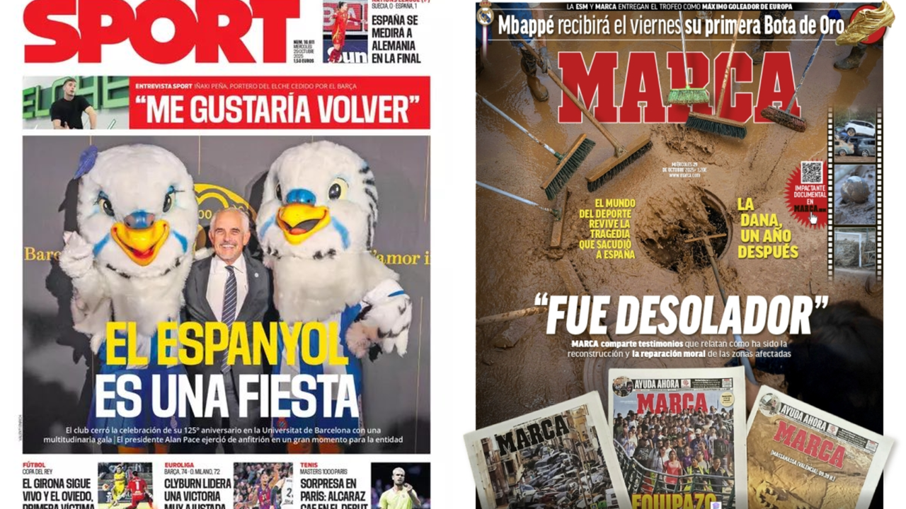 Portadas de la prensa deportiva del 29-10-25
