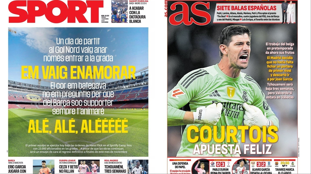 Portadas de la prensa deportiva del 07-11-25
